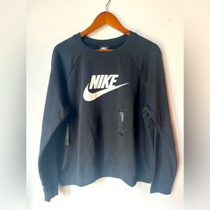 NWT Nike Womens Long Sleeve Sweater, Black, XL